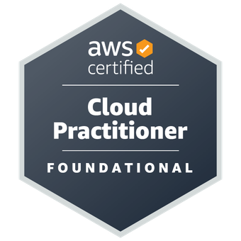 Official badge for AWS Certified Cloud Practitioner